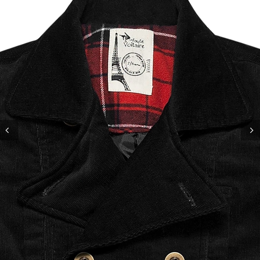 Boy's pea coat | black velvet | NOTTING HILL - Picture 4 of 7